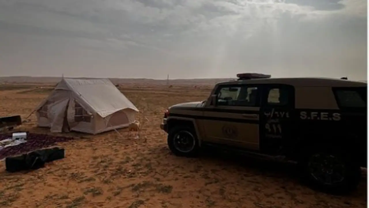محمية الملك عبدالعزيز الملكية تشهد ضبط مواطن خالف أنظمة التخييم المقررة